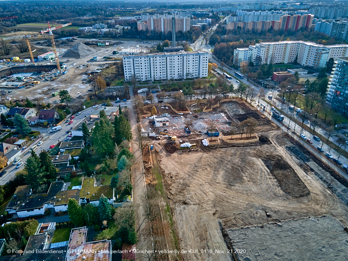 21.11.2020 - Bauplatz der Grundschule in Neuperlach in München